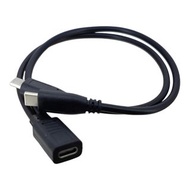 Type-C 母轉雙公一分二線｜白Data黑充電 USB-C Female to Dual Male Splitter (Data + Charge)
