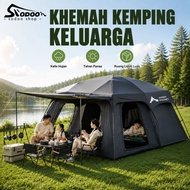 SODOO 4-14 Person Khemah Camping Tent Large Khemah Unta Camel Tent Waterproof Beser Khemah Camping F