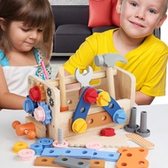Wooden Kids Tool Set Toolbox Pretend Play Toy Set Simulation Carpenter Tool Educational Toy Gift
