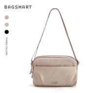 BAGSMART แฟชั่น Crossbody Bag กระเป๋าสลิงไหล่น้ำหนักเบากระเป๋าสี่เหลี่ยมกันน้ำสำหรับผู้หญิง