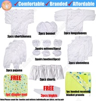 35 PCS Joyworld or Lucky CJ 100% Cotton Baby Clothes Infants Wear Set New Born Plain White Newborn C