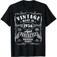 Men's cotton T-shirt Vintage 70th Birthday Decorations Men Funny 1956 70 Birthday T-Shirt