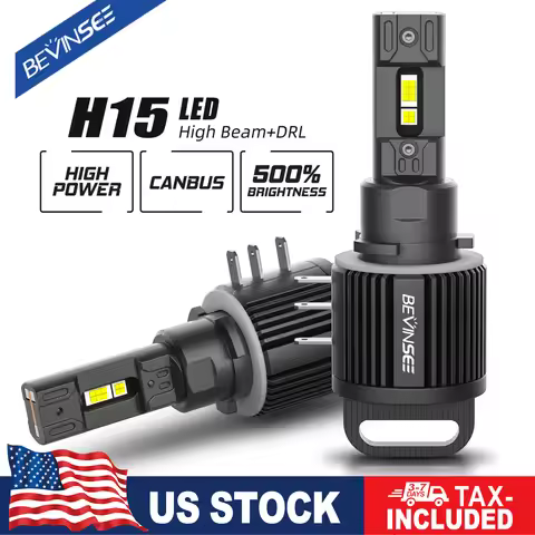 BEVINSEE 110W 11000LM H15 LED Headlight Bulb Canbus High Beam DRL LED Lamp for VW Golf 7 6 BMW Merce