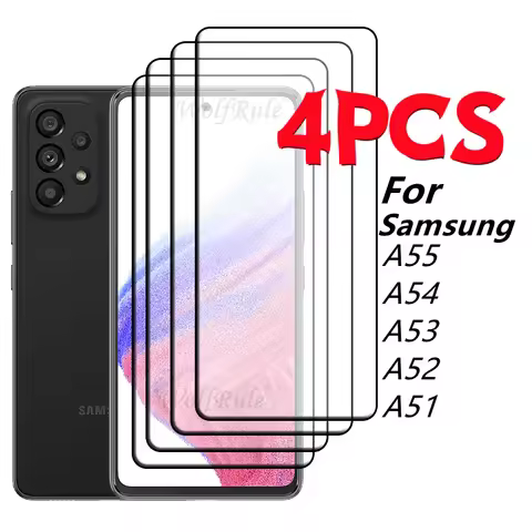 1/2/3/4PCS Full Cover Glass For Samsung A53 Glass Samsung Galaxy A53 Tempered Glass Screen Protector