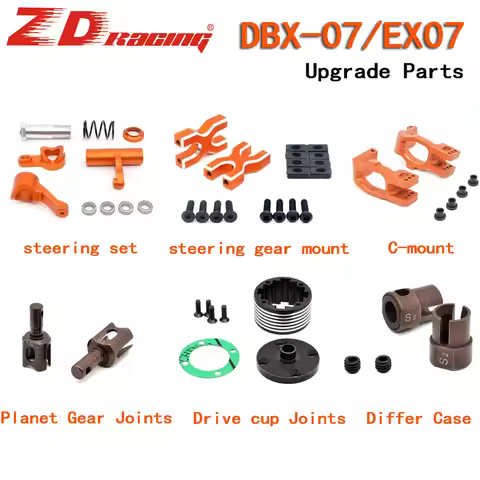 ZD Racing DBX-07 EX-07 Upgrade Parts Aluminum alloy upgrade steering set Drive cup Planet Gear Joint