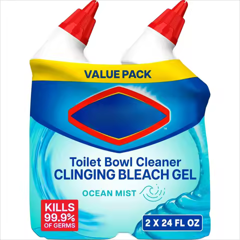 Toilet Bowl Cleaner Clinging Bleach Gel, Ocean Mist, 24 fl oz, 2 Pack