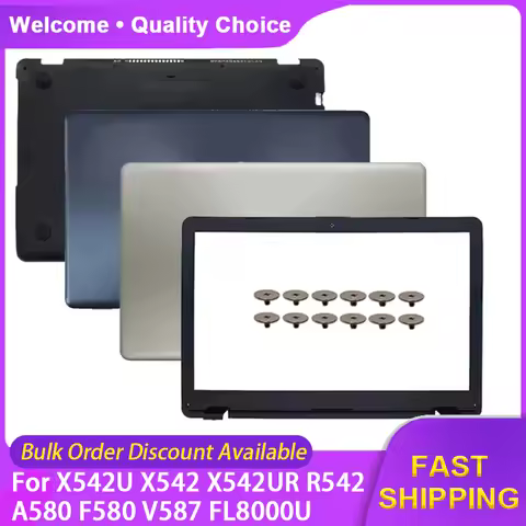 New Laptop Shell For Asus X542U X542 X542UR R542 A580 F580 V587 FL8000U LCD Back Cover Top Case Fron