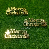 Merry Christmas Holyberry Leaf Lettering Plate Christmas Decoration