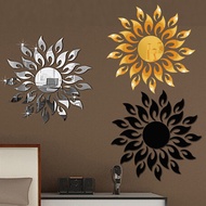 outlet 3D Sun Flower Wall Sticker Acrylic Mirror Flame Decorative Stickers Art Mural Decal Wall Deco