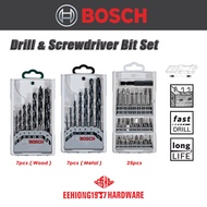 BOSCH 7pcs X-Pro Line Wood &amp; Metal Drill Bit Set 25pcs Screwdriver Bit Set