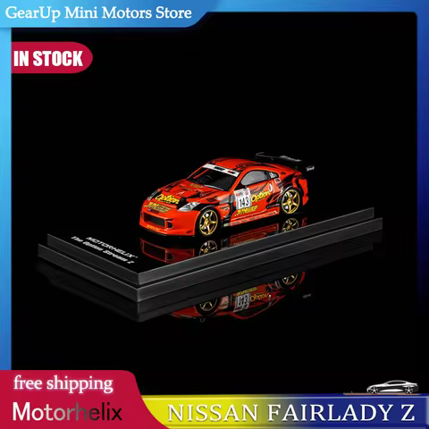 New Presale Motorhelix × Mr.Hiro × Option 1:64 Nissan Fairlady Z Option Stream Z #143 Alloy Miniatur