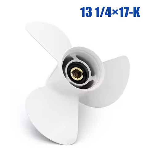 6E5-45945-01-EL-00 13 1/4x17-K Aluminum Propeller for Yamaha 75HP 85HP 90HP 115HP Boat Engine