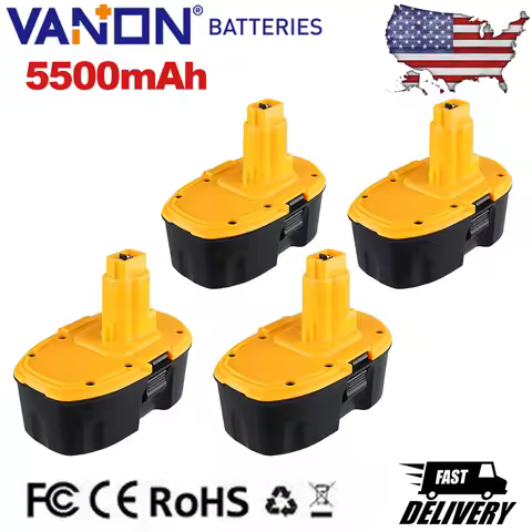 VANON 1/2/4Pcs 5.5Ah 18V Ni-mh Battery Replace for Dewei 18 Volt XPR Battery DC9098 DC9096 DC9099 DW