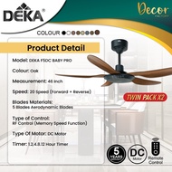 [TWIN PACK] DEKA Baby Fan DEKA F5DC BABY PRO 46“ ”FANZO Baby Fan FANZO TURBO BABY 42" Ceiling Fan DC