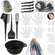T&O Hair Dye Brush And Bowl Set Ear Caps Dye Mixer Hair Tint Dying Coloring Applicator Dye Tool Hair