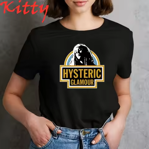 2026 Hysteric Glamour Women's T-shirt American Retro Tee Street Culture Tide Men Tshirt NicheTrend S