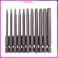 For 1/4" Hex Shank 75mm Length Steel Star 6 Point Screw Driver Kit Tool Screwdriver Bit
