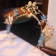 Hanfu Dunhuang Headdress Luo Shen Fairy Ancient Madonna Crown Flower Pendant Step Crown Boutique Ea汉