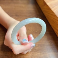 冰種翡翠麻花圓骨手鐲 | 18圍 | 天然緬甸玉翡翠A貨 | 送禮