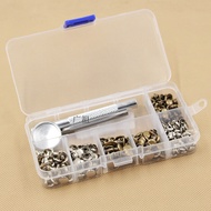 120Double-Sided Rivet Set Copper Rivet Kit Installation Tool Mixed Color Set Leather Accessories APS