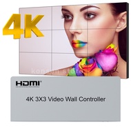 4K Video Wall Controller 3x3 HDMI Video Image Processor 3x3 3x2 2x2 3x1 1x4 9-Screen Splicing with A