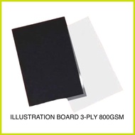 ↑ ← ❀ ┼ 3 PLY 800GSM ILLUSTRATION BOARD 1 WHOLE SIZE 10PCS