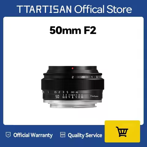 TTArtisan 50mm F2 Prime Lens for Sony E Mount Fujifilm XF Canon M Leica L Nikon Z Panasonic Olympus