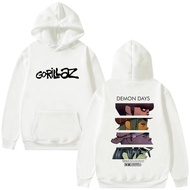 Rock Band Gorillaz Demon Days Eyes Print Hoodie Hip Hop Oversized Streetwear Male Cotton