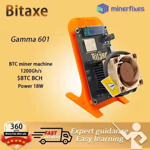 New Up Bitaxe Gamma 601 ASIC Miner 1.2TH/s Ultra Quiet Bitcoin Miner HomeUse BTC Miners Newest Bitco