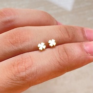 S777 Clover Leaf Titanium Earrings Anting Titanium Anti Karat Subang Titanium Anti Karat