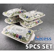 Hecess Melamine Food Tray Set - Elegant & Practica Buffet Bekas 1/3/5Pcs Set -  KD230