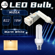 MIDEA B22 Led Light Bulbs 18W Led Bulb Energy Saving Lamp Down Light Bulb (Warm white)