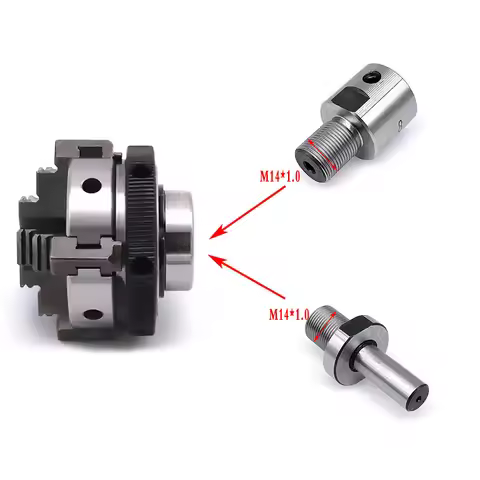 Sanou Lathe Chuck 3/4 Jaw Self-Centering K01-50 K01-63/ K02-50 K02-63 M14*1 Thread With Connecting R