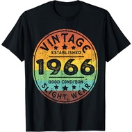 Men's cotton T-shirt Vintage established 1966 56th Birthday Party Retro Men T-Shirt Fast Shipping 4X