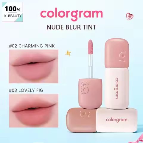 COLORGRAM NUDE BLUR TINT,Matte Finish&Velvet Texture,Buildable Sheer Color&Non-Sticky,Daily Wear,Kor