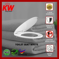 **READY STOCK** KW Water PP Toilet Seat White/ Plastik Jamban Duduk Tandas Penutup Tandas Duduk