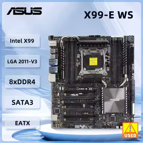 Intel X99 Motherboard ASUS X99-E WS Workstation 128GB, DDR4 3200 LGA 2011-v3 USB 3.1 CEB support nte