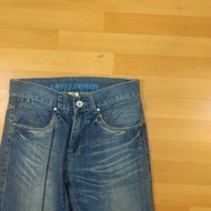 Levi,s 523 藍標 日本製 刷色休閒單寧牛仔長褲 31腰