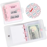 Mini Money Saving Envelope Challenge, $500 Savings Challenge Binder Mini Budget Binder with Cash Env