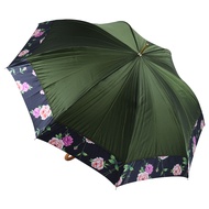 Fibrella Long Umbrella F00361 (Rose Pattern Green)
