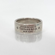 【二手】TIFFANY&Co. Return to Tiffany 窄款雙鑽 Ag925 戒指，10.5 號，4.93 克，銀色
