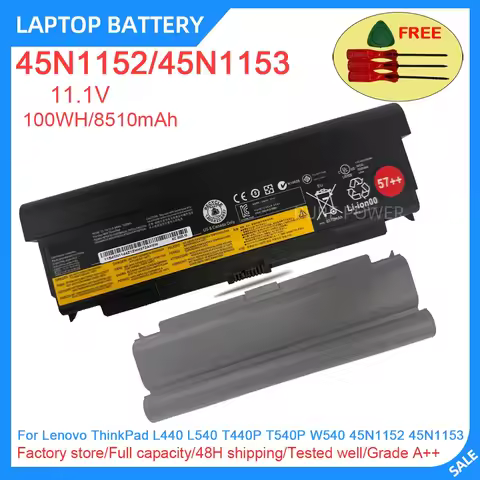 New Laptop Battery 45N1152 45N1153 11.1V 100WH 8510mAh 8.96Ah High Quality For Lenovo ThinkPad L440 