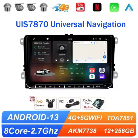 FYT7870 9Inch 2 Din Android13 HD Car Media Video RDS Airplay Car Radio Wireless CarPlay Android Auto
