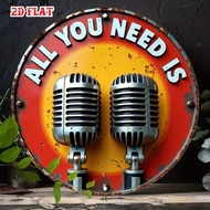 HELLOYOUNG 7.87in Flat Rustproof Aluminum Sign Round Metal Wall Decor for Home Garage Cafe