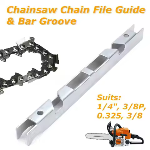 Depth Gauge File Guide & Bar Groove For 1/4" 3/8" P 0.325" Chain Saw Chainsaw Medium-carbon Steel Ga