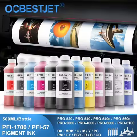 PFI1700 500ML Pigment Ink For Canon PFI-1700 PFI2700 PFI3700 PRO-520 540 540s 560s PRO 2000 4000 600