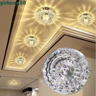 YISHENG Balcony lamp, 220V 3W LED Ceiling Lights, Multicolor Downlight Modern Aisle Flush Crystal Co