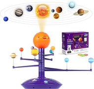 Solar System Planetary Model 8 Planets Set Kids Science steam Projector Puzzle Toys Rotating Astrome