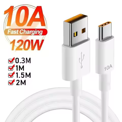 Universal 120W 10A USB Type C Cable Super Fast Charging Cable For Huawei P40 P30 Honor Data Cord For