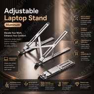 N8 Double Side Layer Alluminum Alloy Laptop Stand Notebook Foldable Adjustable Extendable Height